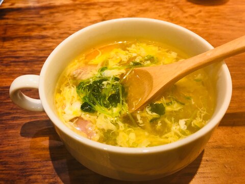 茅乃舎の野菜だしで、あったかかき卵汁☆